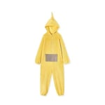 Home 4 Colors Teletubbies Cosplay For Adult Funny Tinky Winky Anime Dipsy Laa-laa Po Soft Long Sleeves Piece Pajamas Costume A yellow XL