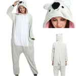 Unisex Vuxen Kigurumi Djur Karaktär Kostym Onesie Pyjamas Onepiece Koala-Grå Koala-Grey L