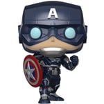 Funko POP! Marvel: Marvel Avengers Game-Capt Captain America - (Stark Tech Suit)