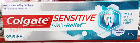Colgate Sensitive Pro-Relief ORIGINAL Fluoride Toothpaste Health Whiten 110g.