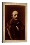 Kunst für Alle 'Image encadrée de Nadar Jacques Offenbach (1819–80), German Composer, Portrait Photograph, d'art dans Le Cadre de Haute qualité Photos Fait Main, 40 x 60 cm, Argent Raya