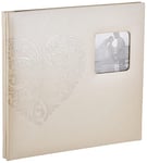 Pioneer Albums Photo Albums Photo mb-10ew Cadre en Similicuir Postbound en Relief pour Mariage mémoire Livre, 30,5 x 30,5 cm, cœur,