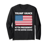 Vintage Trump Vance 47th USA President 2024 Retro Men Women Long Sleeve T-Shirt