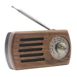 Portable Pocket AM FM Radio,Personal Radio Retro Walnut Wood Battery Operated with Best Reception, Transistor Radio with 3.5mm Headphone Jack for Walking Jogging Gym Camping