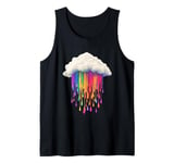 Colorful Rain Cloud Artwork For Joyful Nature Lovers Tank Top