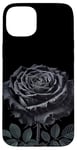 Coque pour iPhone 15 Plus Rose noire gothique pour fille - Pour la Saint-Valentin, Halloween