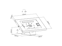 Maclean MC-475W reklamhållare för surfplattor, vägg-/bordsfäste med låsanordning, kompatibel med 9,7-11, iPad/iPad Air/iPad Pro, Samsung Galaxy Tab A/Tab A7/Tab S6 Lite