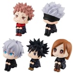 5Pcs Jujutsu Kaisen Yuji Satoru Gojo Megumi Chibi Anime Figure Model Toys Doll