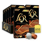 L'OR Espresso Caramel Flavour Coffee Pods X10 (Pack of 10, Total 100 Capsules) (100, Caramel)