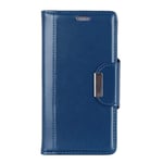 Multifunctional Card Slot Phone Cover Flip Phone Case Classic Simple Leather Case Simple Protective Phone Shell for Xiaomi Mi 8 Lite (Blue)