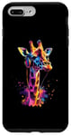 iPhone 7 Plus/8 Plus Colorful Artistic Giraffe Headphones Safari Animal Case