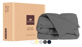 Super King Duvet Cover - Smoke Grey - 100% Organic Cotton GOTS Certified - 300TC Thread Count Finest Sateen Weave - Duvet Covers for Duvet Insert, Comforters,Weighted Blanket - Extra Long Staple