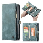 Samsung CaseMe Galaxy Note 10 Plus Zipper Wallet kotelot - Vihreä