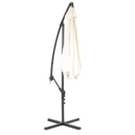 3m Hanging Banana Cantilever Garden Parasol - Cream