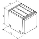 Franke - Poubelle de cuisine cube 40 à fixer à l'intérieur du meuble 2 bacs de 14l france s.a.s