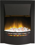 Dimplex Dakota Inset Optiflame 2kw Electric Fire With White Pebble Stones -Black