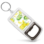 Acrylic Bottle Opener Keyring  - Lemon & Lime Drink Lemonade  #24550