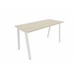 Bureau droit individuel Online A Acacia 74 cm OP-LITE II : bureau D140x80/cpl acacia/cpi blanc/ep. du plateau 18 mm