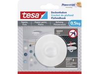 Tesa 77781, Inomhus, Verktygskrok, Vit, Plast, Självhäftande Remsa, 0,5 Kg