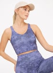 Tu Active Blue Tie Dye Coord Crop Top M Multi Coloured female