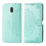 Mandala läder Xiaomi Redmi 8A fodral - Grön