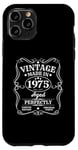 Coque pour iPhone 11 Pro T-shirt d'anniversaire Vintage Made in 1975 Original Parts