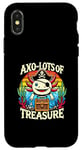 Coque pour iPhone X/XS Costume de pirate au trésor d'axolotl fantaisiste