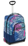 Seven Sac à Dos à Roulettes, Rose Shade, Sac à Livres à Roulettes, 2 En 1, Sac à Dos + Trolley, Filles et Garçons, pour L'École, le Sport, les Loisirs, Pochette pour Ordinateur Portable, Navy