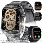 LIGE Montre Connectée Homme, 1.91" Écran Smart Watch avec LED Lampe Torche pour Android iOS, 430mAh Batterie, Etanche IP68, 24H Fréquence Cardiaque, Appel Bluetooth, 110+ Sportmodi Smartwatch