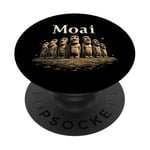 Moai Statues Rapa Nui Stone Heads Historical Monuments PopSockets Adhesive PopGrip