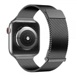 DUX DUCIS Apple Watch 42/44/45mm/Apple Watch Ultra Armband Milanese Pro Series Svart