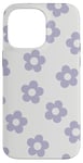 iPhone 14 Pro Max Pastel Lilac and white Daisy Pattern Cute Aesthetic Retro Case