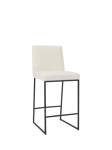 west elm Range Counter Stool, Alabaster/Dark Bronze