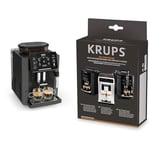 KRUPS Machine à café à grains, 5 boissons en accès direct, Interface tactile couleur & Kit entretien Full Auto Expresso Broyeur XS530010, Incolore, Taille unique