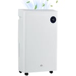 HOMCOM 16L/Day Quiet Air Dehumidifier with Purifier, UVC, Ioniser, Timer, White