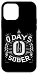 Coque pour iPhone 12 mini 0 Days Sober Humour sur les beuveries en soirée |--