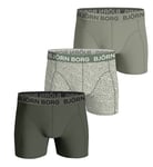 Björn Borg Boxerkalsong 3-pack, Green/Print/Green, XL