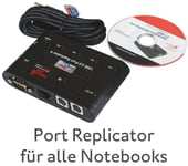 Universel! Réplicateur de Port II PX1173E-1PRP pour Tous Notebook RS-232 10/100