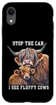 Coque pour iPhone XR Arrêtez la voiture, je vois une éleveuse de vaches moelleuses qui aime les vaches