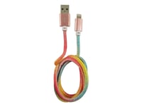 Lc Power - Lightning-Kabel - Usb-Hann Til Lightning-Hann - 1 M - Rainbow Glitter - For Apple Ipad/Iphone/Ipod (Lightning)