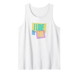 I love the 80s Bright Colorful Tank Top