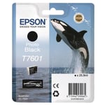 CARTOUCHE EPSON T7601 NOIRE PHOTO POUR SureColor SC-P600  / noir orque baleine