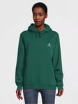 Converse Left Chest Star Chevron Embroidered Classic Hoodie - Green, Green, Size L, Women