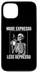 Coque pour iPhone 13 Plus d'expresso Moins de Depresso Funny Coffee Expresso Lover