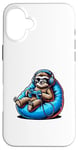 iPhone 16 Plus Sloth Gamer with Headphones and Controller Case