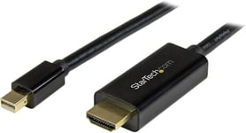 Câble mini DisplayPort vers HDMI - Câble Adaptateur Écran PC Mini DisplayPort (Mini DP/mDP) vers HDMI 2.0 - Noir - 5 m - Ultra HD 4K 30 Hz (MDP2HDMM5MB).[V213]