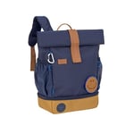 LÄSSIG Sac à Dos de Maternelle, déroulable, pour Enfant, avec Sangle de Poitrine, imperméable, 11 litres/Mini rolltop Bleu Marine, Bleu foncé, Moderne