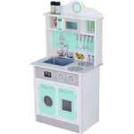 Teamson Kids - Cuisine en Bois Interactive Little Chef Madrid, Petite et Classique, Gris - Gris