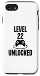 Coque pour iPhone SE (2020) / 7 / 8 Level 22 Jeu vidéo amusant débloqué pour anniversaire