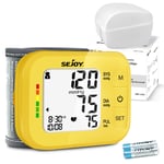 SEJOY Blood Pressure Monitor Wrist Home Medical LCD Display Heart Rate Machine